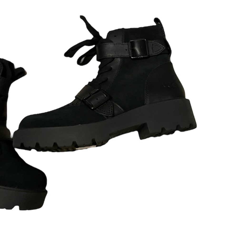 Ugg zorrah waterproof mix leather combat boots - Picture 2 of 13
